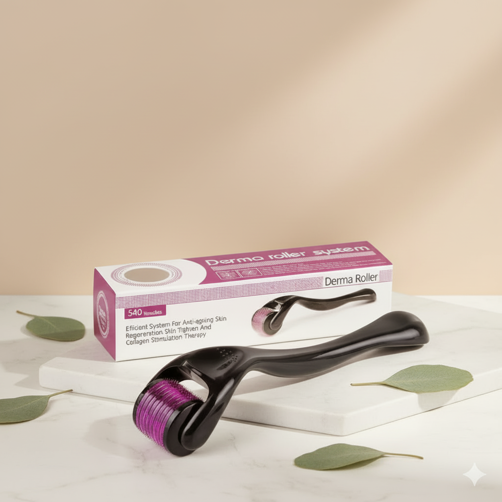 Derma Roller - Light Beige Background