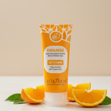 Orange Exfoliating Gel - Light Beige Background